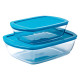 Pyrex Glass Food Storage Container Set 2 Pcs